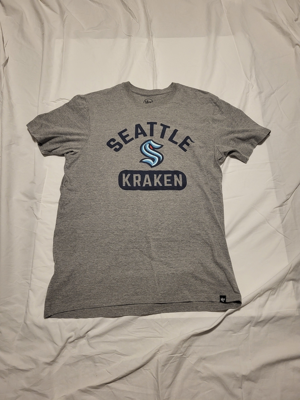 Seattle Kraken '47 Brand Men's Gray Graphic T-Shirt - Size Medium